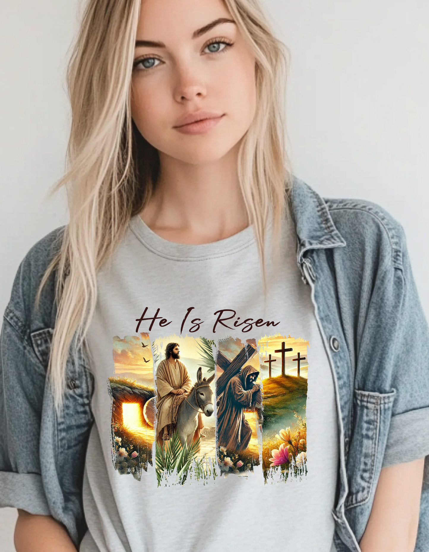 He is Risen brushstroke classic tee